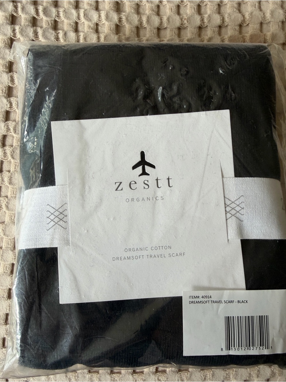 zestt Black Travel Scarf - Black